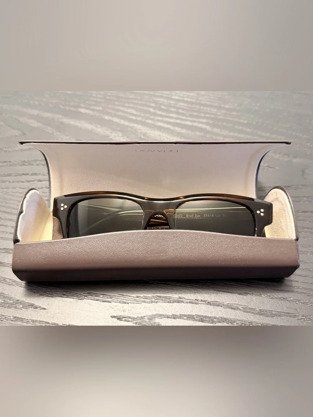 Oliver Peoples Birell Sun OV5524SU Tortoise Sunglasses with Green Lenses